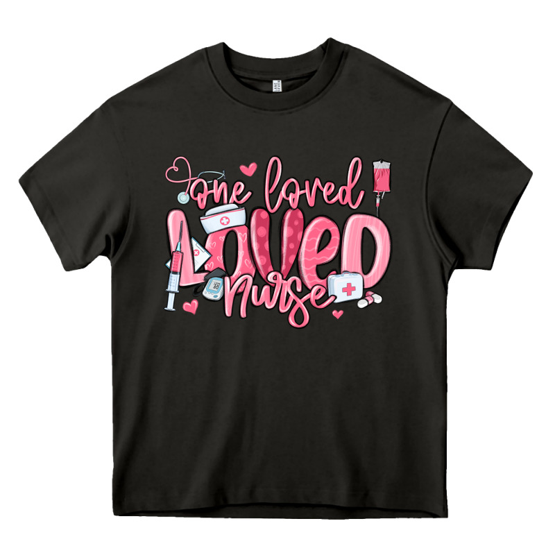 One Loved Nurse Valentine's Day Heavy Core Tee by MaliasSmallBusiness | Teevron