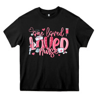 Black one loved nurse valentine's day Heavy Core Tee - MaliasSmallBusiness