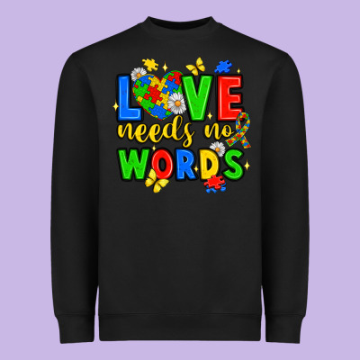 Love Needs No Words Heavyweight Sweatshirt Designed By Jahusdesignshop