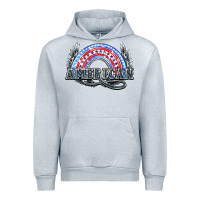 Heather Grey American rainbow Urban Hoodie - HowdyJamesFarm