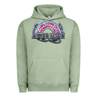 Pigment Oil Green American rainbow Urban Hoodie - HowdyJamesFarm