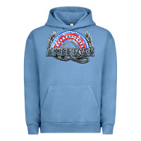 Pigment Pebble Blue American rainbow Urban Hoodie - HowdyJamesFarm