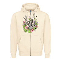 Sandshell skeleton flowers Zipper Hoodie - MaliasSmallBusiness