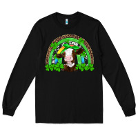 Black st patricks cow rainbow Long Sleeve Tee - Artiststas