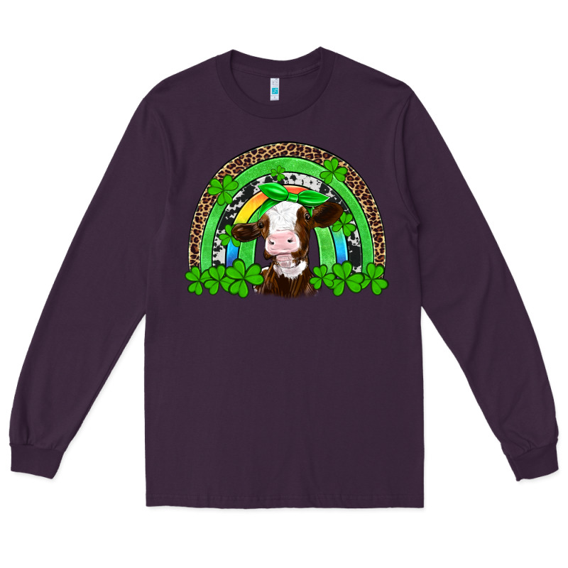 St Patricks Cow Rainbow Long Sleeve Tee by Artiststas | Teevron
