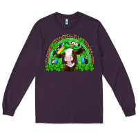 Plum st patricks cow rainbow Long Sleeve Tee - Artiststas