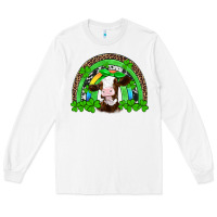 White st patricks cow rainbow Long Sleeve Tee - Artiststas