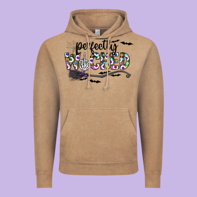 Perfectly Wicked Vintage Hoodie Designed By Cowhidedigitalart
