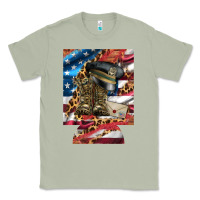 Matcha usa flag and leopard with boots 12 oz regular can cooler Classic Tee - Artiststas