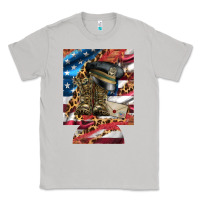 Moon Dust usa flag and leopard with boots 12 oz regular can cooler Classic Tee - Artiststas