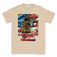 Mushroom usa flag and leopard with boots 12 oz regular can cooler Classic Tee - Artiststas