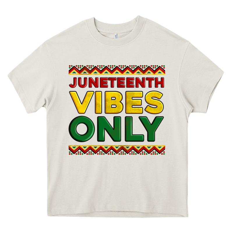 Juneteenth Vibes Only Heavy Core Tee by Artiststas | Teevron