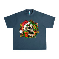 Midnight Navy christmas skull and gift Urban Heavy Tee - AdoDesignShop