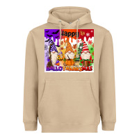 Mushroom happy hallothanksmas gnomies Heavyweight Hoodie - MaliasSmallBusiness