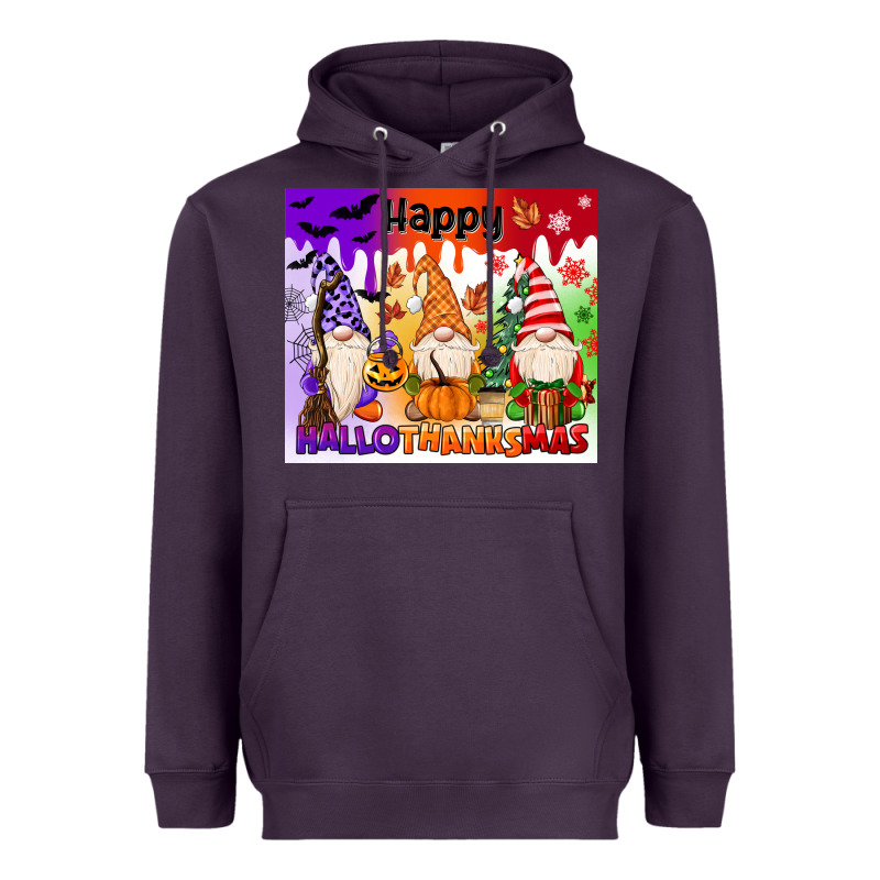 Happy Hallothanksmas Gnomies Heavyweight Hoodie by MaliasSmallBusiness | Teevron