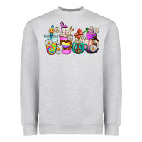 Heather Grey hippie coffee cups Heavyweight Sweatshirt - AdoDesignShop
