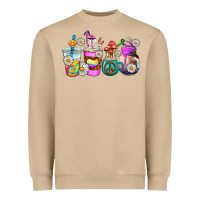 Mushroom hippie coffee cups Heavyweight Sweatshirt - AdoDesignShop