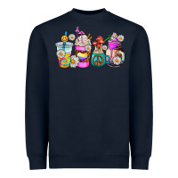 Navy hippie coffee cups Heavyweight Sweatshirt - AdoDesignShop