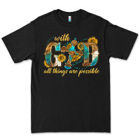 Black with god all things are possible with cross Premium Tee - texasbilliewilder