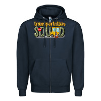 Navy transportation squad Zipper Hoodie - MaliasSmallBusiness
