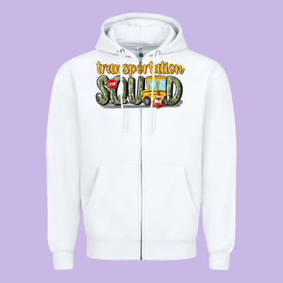 Transportation Squad Zipper Hoodie Designed By Maliassmallbusiness