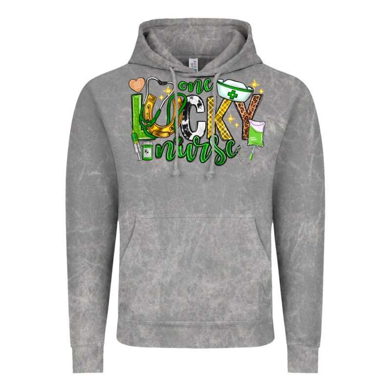 St Patricks Day One Lucky Nurse Vintage Hoodie by Neo Western | Teevron