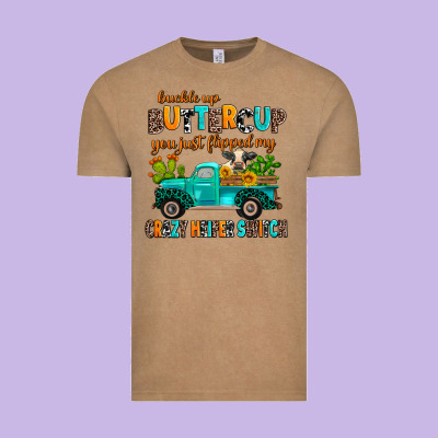 Buckle Up Buttercup You Just Flipped My Crazy Heif Vintage Tee Designed By Adodesignshop