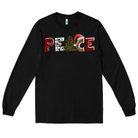 Black peace christmas Long Sleeve Tee - AdoDesignShop