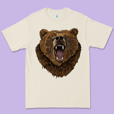 Bear Head Premium Tee Designed By Barkaloodesign