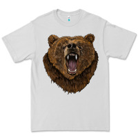 Dove Grey bear head Premium Tee - BarkalooDesign