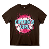 Chocolate Brown birthday girl Heavy Core Tee - MaliasSmallBusiness
