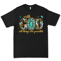 Black with god all things are possible with gemstone Premium Tee - texasbilliewilder