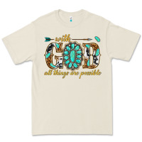 Bone with god all things are possible with gemstone Premium Tee - texasbilliewilder