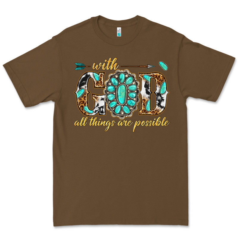 With God All Things Are Possible With Gemstone Premium Tee by texasbilliewilder | Teevron