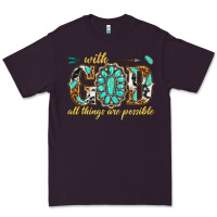 Plum with god all things are possible with gemstone Premium Tee - texasbilliewilder