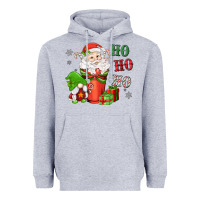 Heather Grey ho ho ho gnome santa coffee cup Heavyweight Hoodie - MaliasSmallBusiness