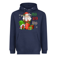 Navy ho ho ho gnome santa coffee cup Heavyweight Hoodie - MaliasSmallBusiness