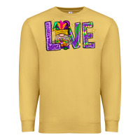 Antique Gold Mardi Gras Love With Gnome Premium Sweatshirt - BundleAndBundleShop