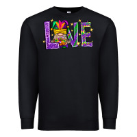 Black Mardi Gras Love With Gnome Premium Sweatshirt - BundleAndBundleShop