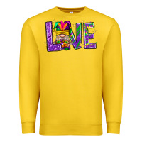 Lemon Mardi Gras Love With Gnome Premium Sweatshirt - BundleAndBundleShop
