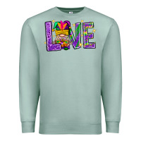 Seafoam Mardi Gras Love With Gnome Premium Sweatshirt - BundleAndBundleShop