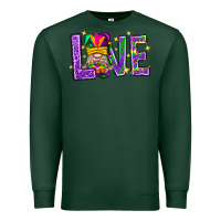 Sports Green Mardi Gras Love With Gnome Premium Sweatshirt - BundleAndBundleShop