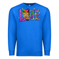 True Royal Mardi Gras Love With Gnome Premium Sweatshirt - BundleAndBundleShop