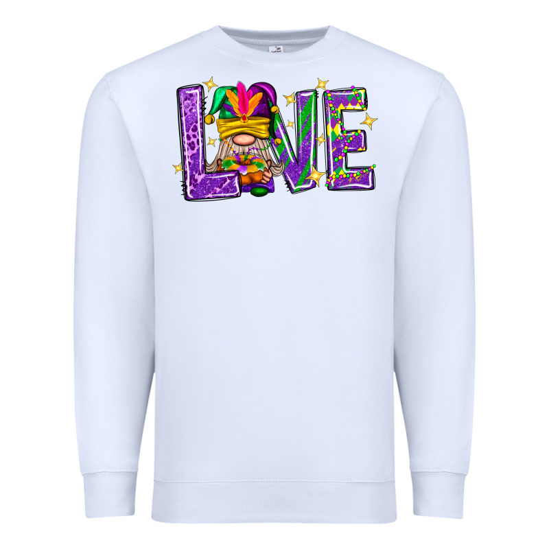 Mardi Gras Love With Gnome Premium Sweatshirt by BundleAndBundleShop | Teevron