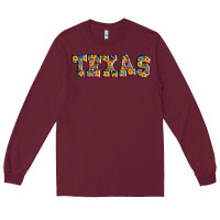 Burgundy texas serape sunflower Long Sleeve Tee - AdoDesignShop