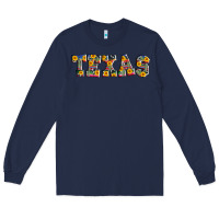 Navy texas serape sunflower Long Sleeve Tee - AdoDesignShop