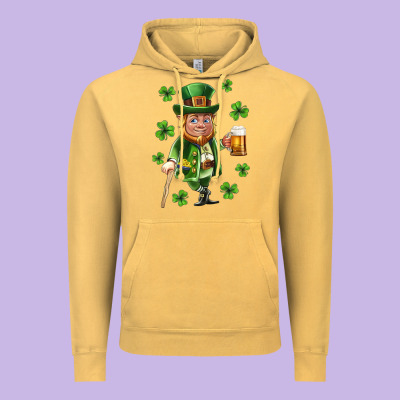 St Patricks Elf Vintage Hoodie Designed By Neo Western