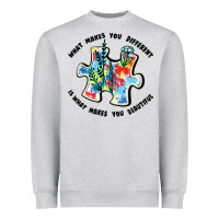 Heather Grey what makes you different is what makes you beautif Heavyweight Sweatshirt - JahusDesignShop