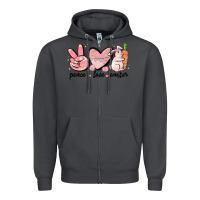 Smoke peace love easter Zipper Hoodie - MaliasSmallBusiness
