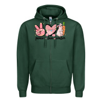 Peace Love Easter Zipper Hoodie | Teevron